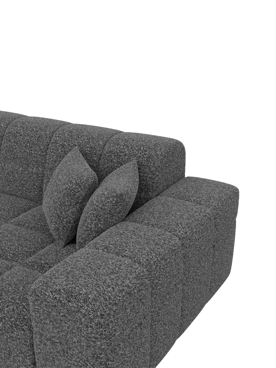 
2-Sitzer Design Sofa „Bloom“ mit Bouclé-Bezug - Bouclé Graphit