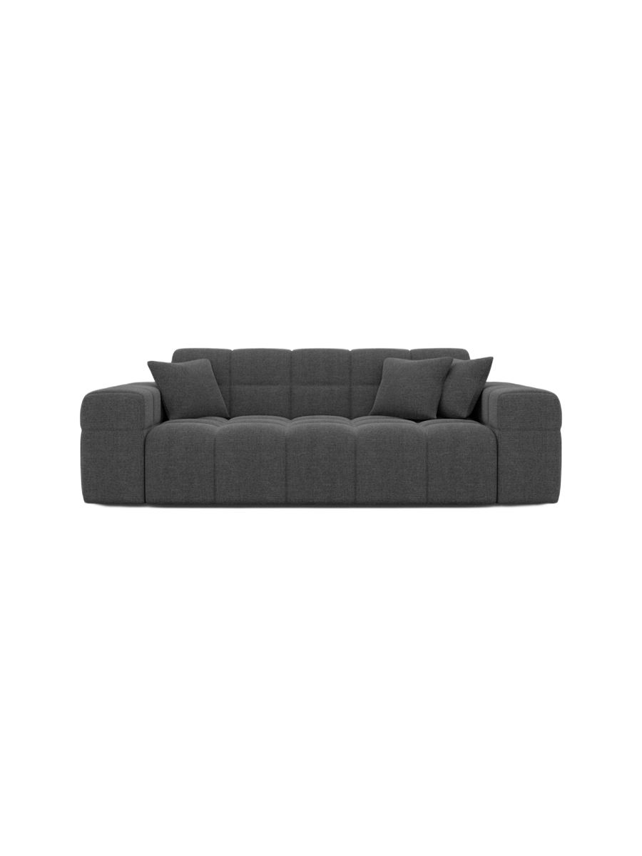 
2-Sitzer Design Sofa „Bloom“ mit Strukturstoff-Bezug - Strukturstoff Anthrazit