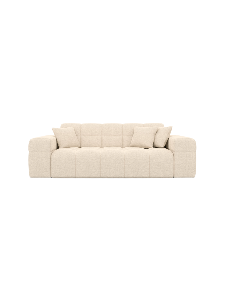 
2-Sitzer Design Sofa „Bloom“ mit Strukturstoff-Bezug - Strukturstoff Anthrazit