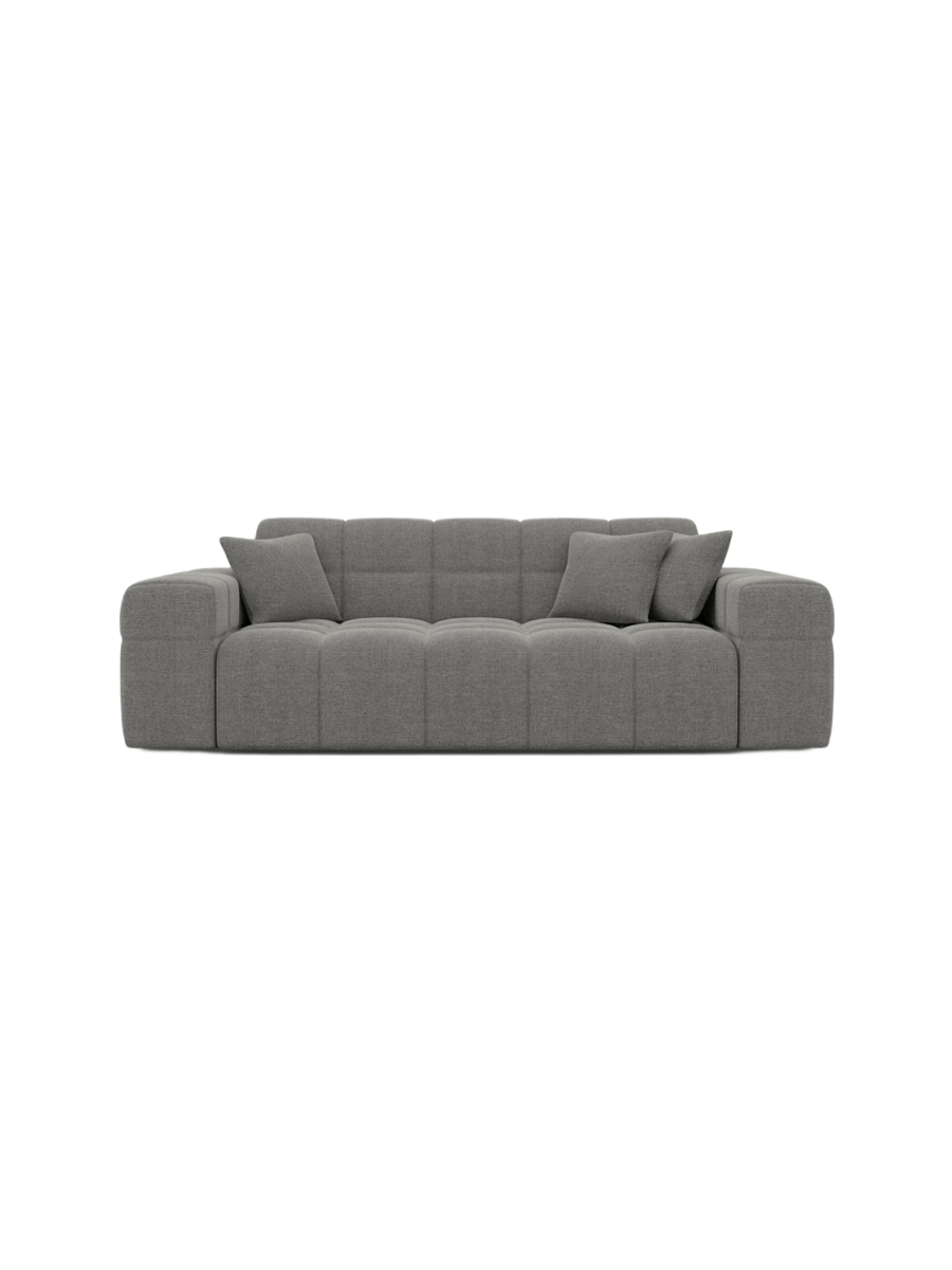 
2-Sitzer Design Sofa „Bloom“ mit Strukturstoff-Bezug - Strukturstoff Anthrazit