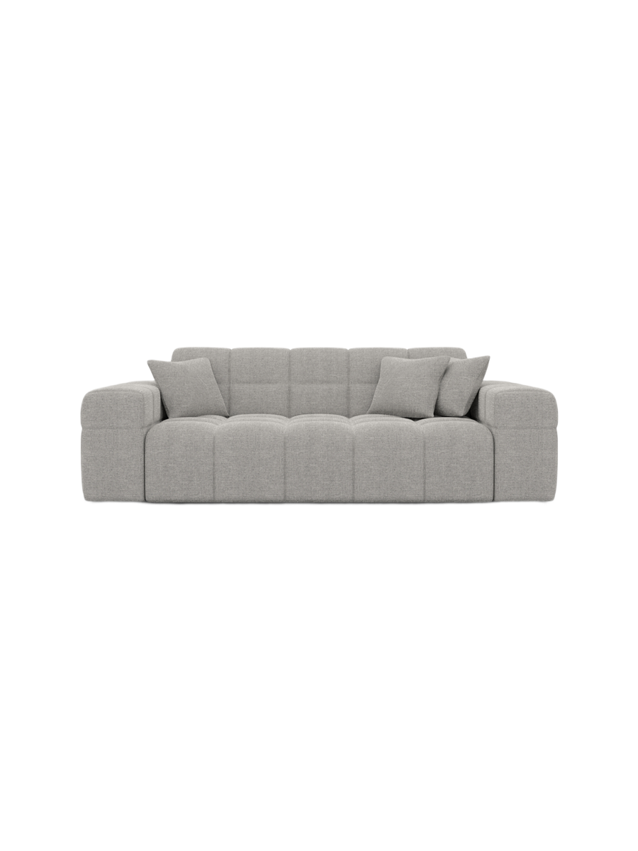 
2-Sitzer Design Sofa „Bloom“ mit Strukturstoff-Bezug - Strukturstoff Anthrazit