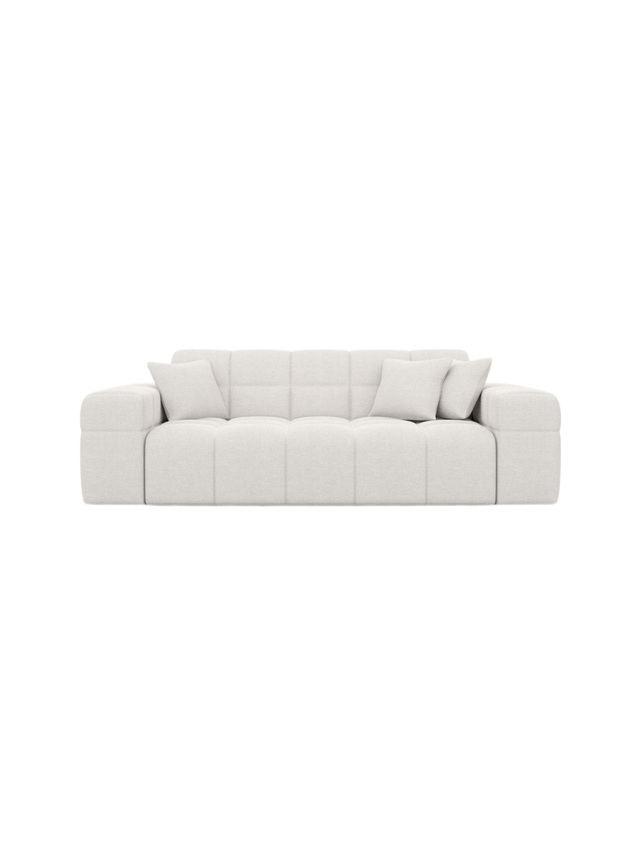 
2-Sitzer Design Sofa „Bloom“ mit Strukturstoff-Bezug - Strukturstoff Anthrazit