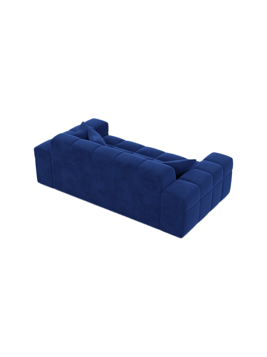 
Canapé design 2 places « Bloom » avec revêtement en velours - Revêtement en velours Königsblau