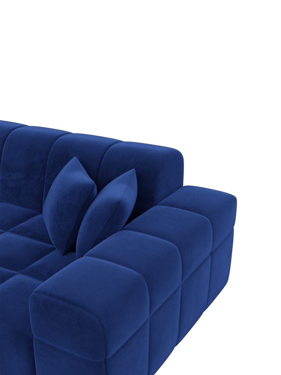 
Canapé design 2 places « Bloom » avec revêtement en velours - Revêtement en velours Königsblau