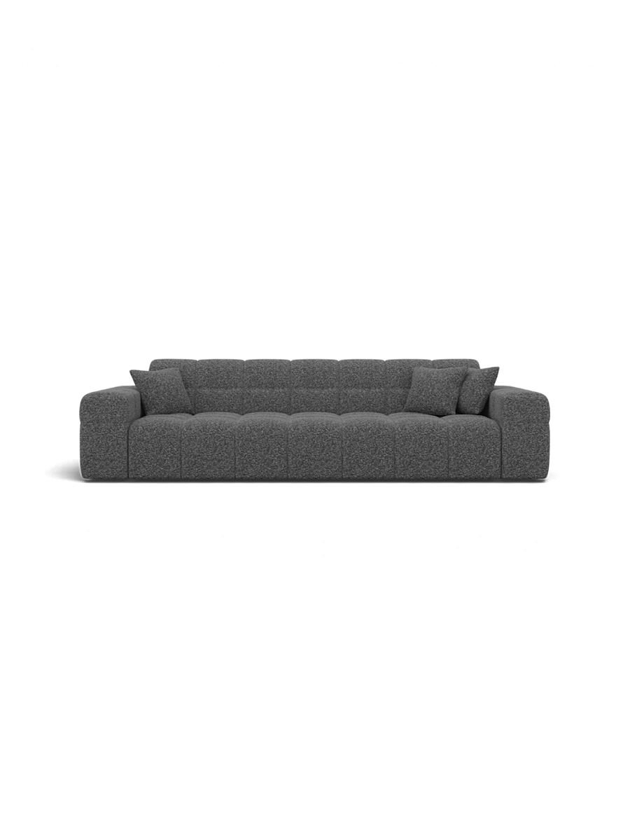 
3-Sitzer Design Sofa „Bloom“ mit Bouclé-Bezug - Bouclé Graphit