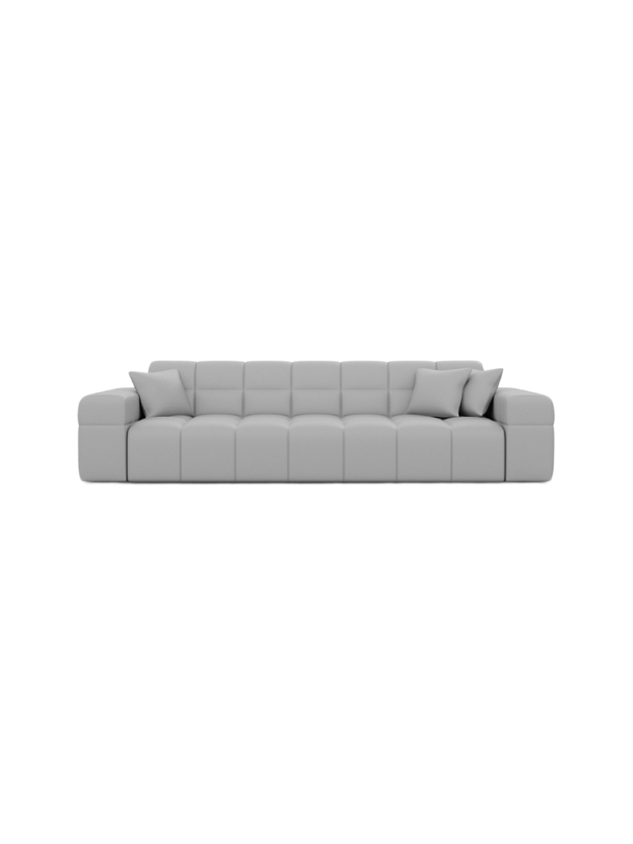 
3-seat designer genuine leather sofa “Bloom” - Genuine leather Beige