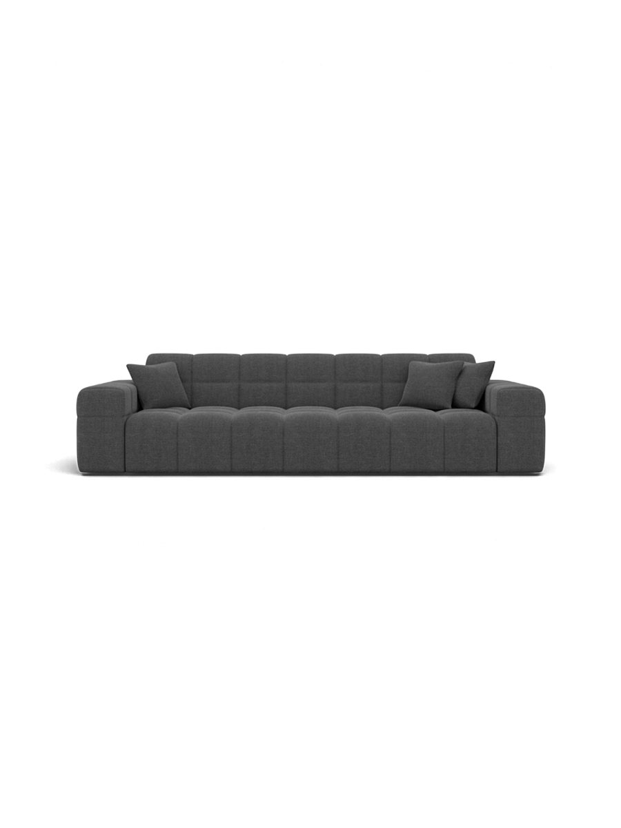 
3-Sitzer Design Sofa „Bloom“ mit Strukturstoff-Bezug - Strukturstoff Anthrazit