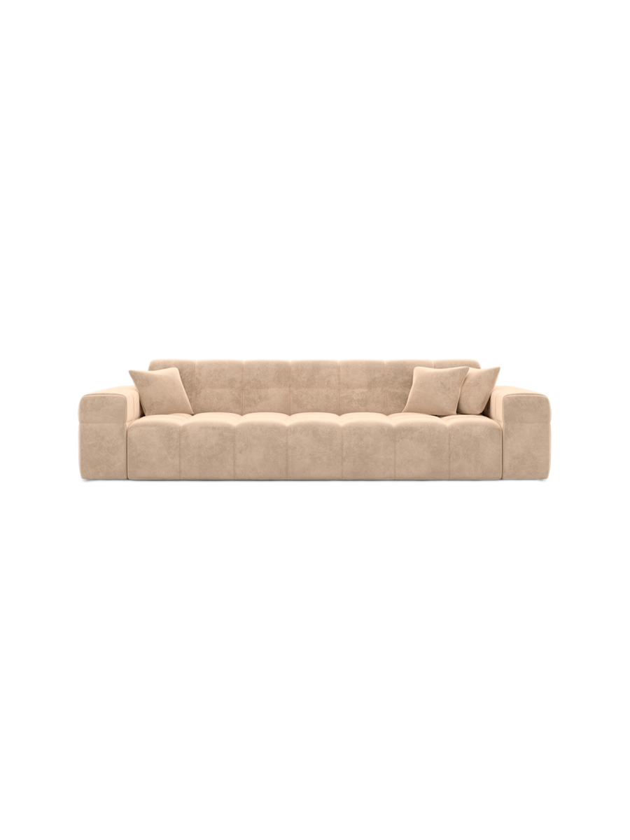 
3-Sitzer Design Sofa „Bloom“ mit Samtbezug - Samtbezug Königsblau