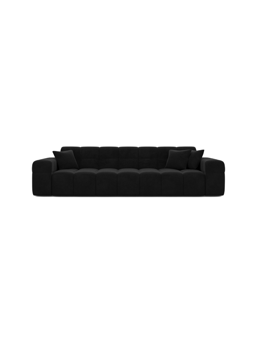 
3-Sitzer Design Sofa „Bloom“ mit Samtbezug - Samtbezug Königsblau