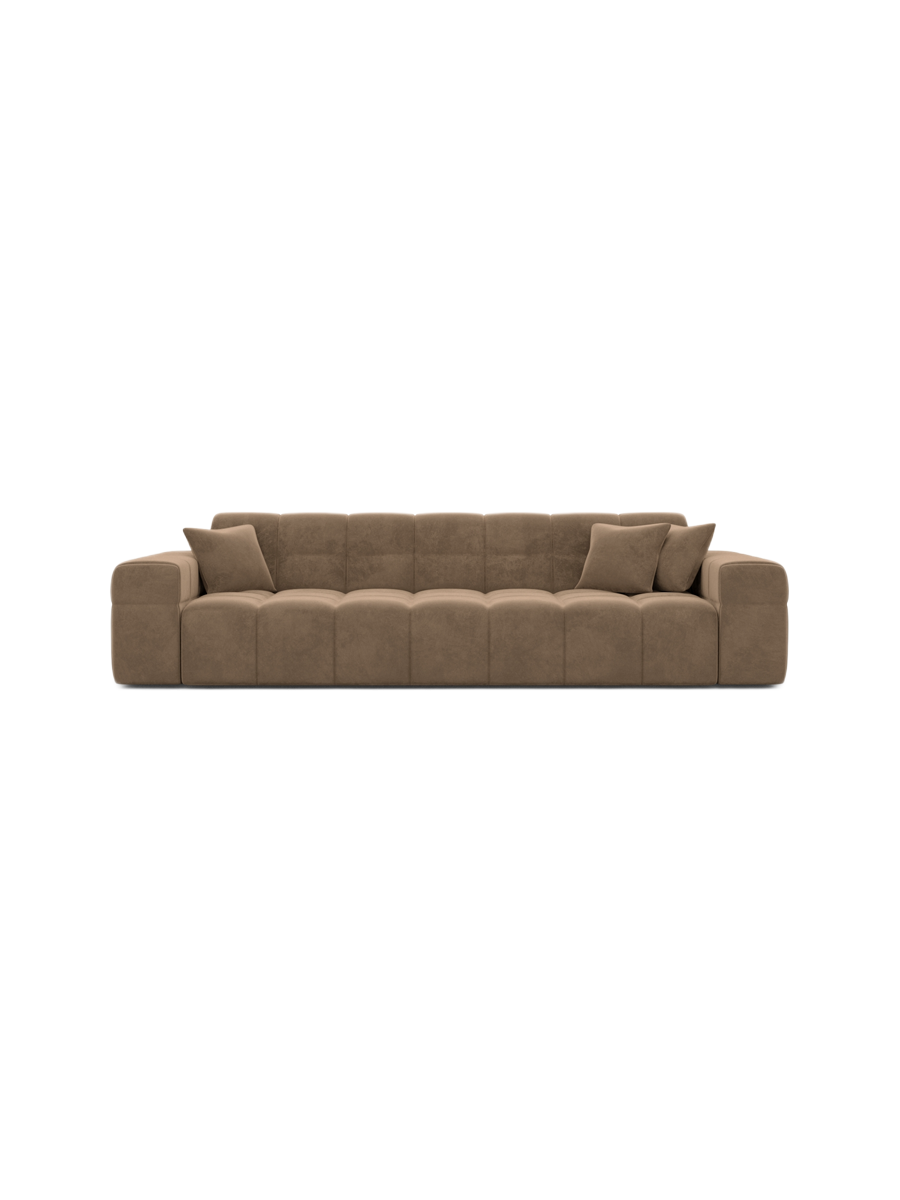 
3-Sitzer Design Sofa „Bloom“ mit Samtbezug - Samtbezug Königsblau
