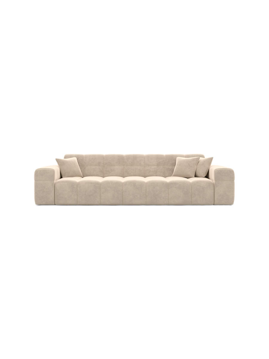 
3-Sitzer Design Sofa „Bloom“ mit Samtbezug - Samtbezug Königsblau