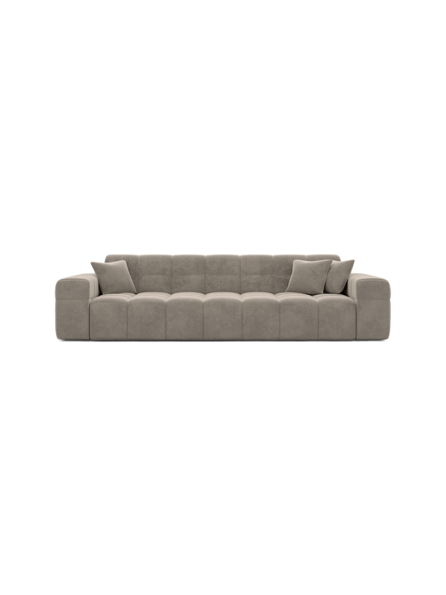 
3-Sitzer Design Sofa „Bloom“ mit Samtbezug - Samtbezug Königsblau