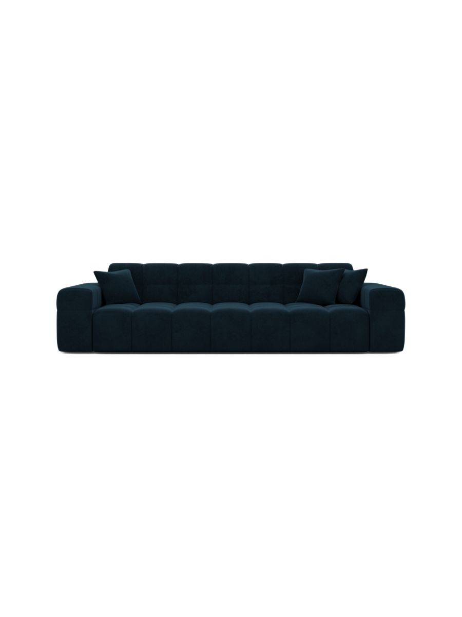
3-Sitzer Design Sofa „Bloom“ mit Samtbezug - Samtbezug Königsblau