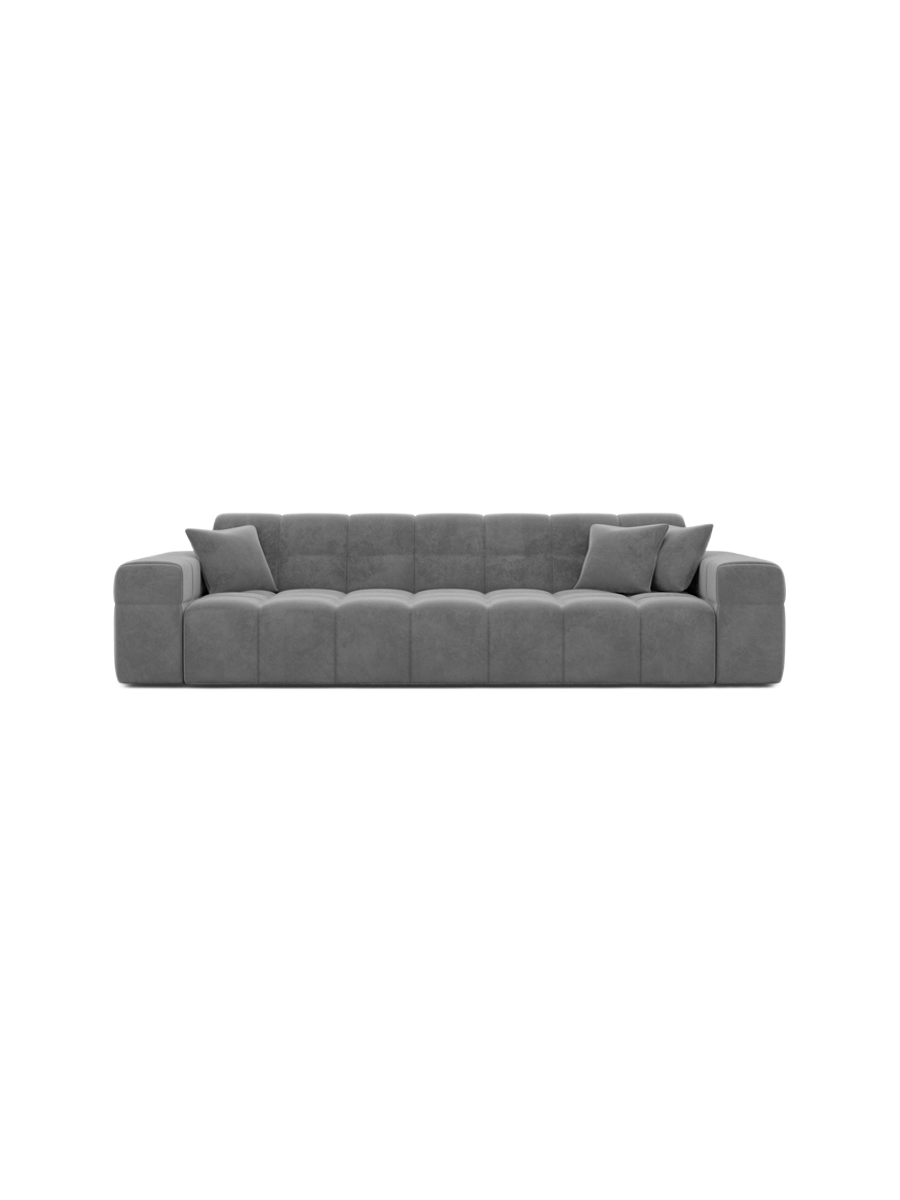 
3-Sitzer Design Sofa „Bloom“ mit Samtbezug - Samtbezug Königsblau