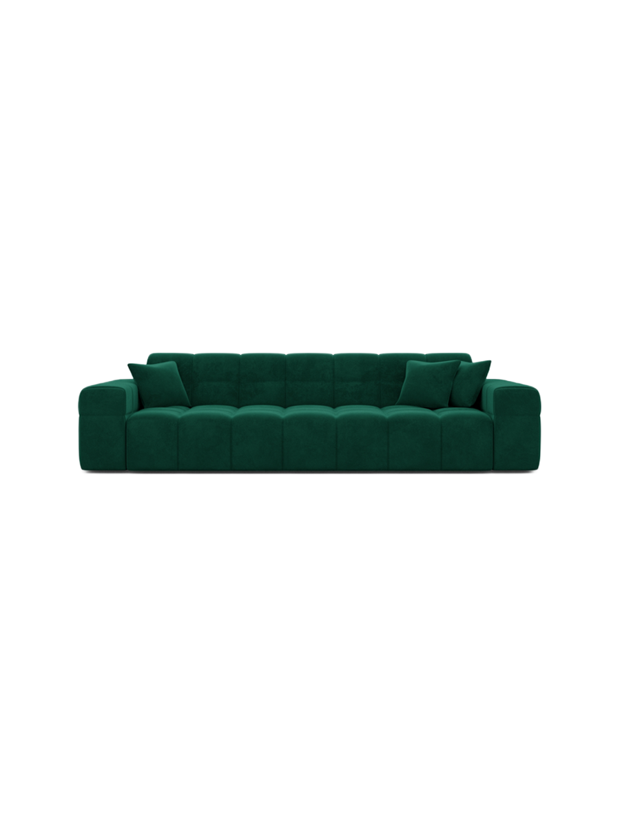 
3-Sitzer Design Sofa „Bloom“ mit Samtbezug - Samtbezug Königsblau