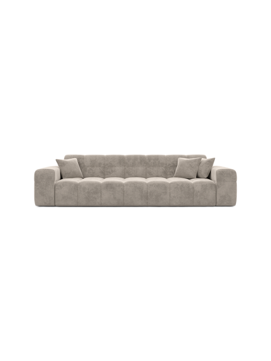 
3-Sitzer Design Sofa „Bloom“ mit Samtbezug - Samtbezug Königsblau
