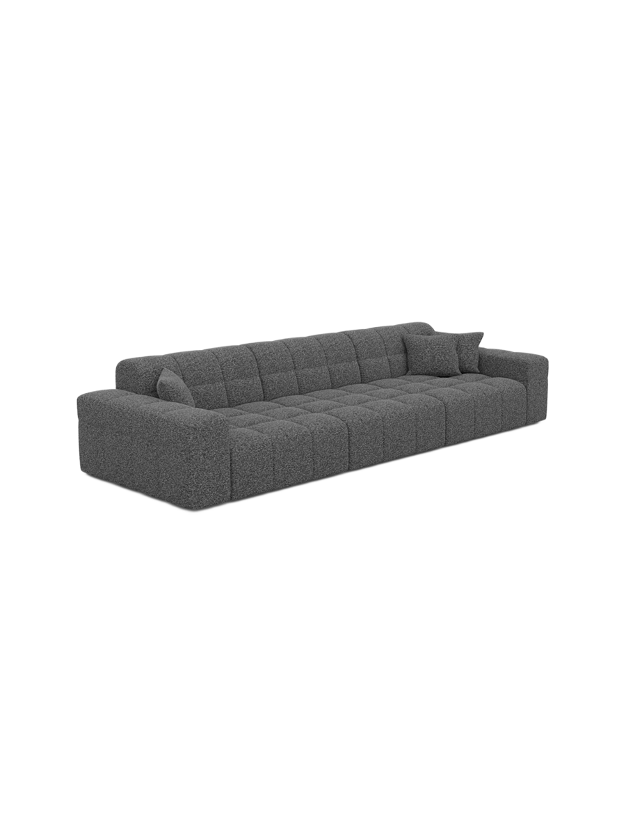 
4-Sitzer Design Sofa „Bloom“ mit Bouclé-Bezug - Bouclé Graphit