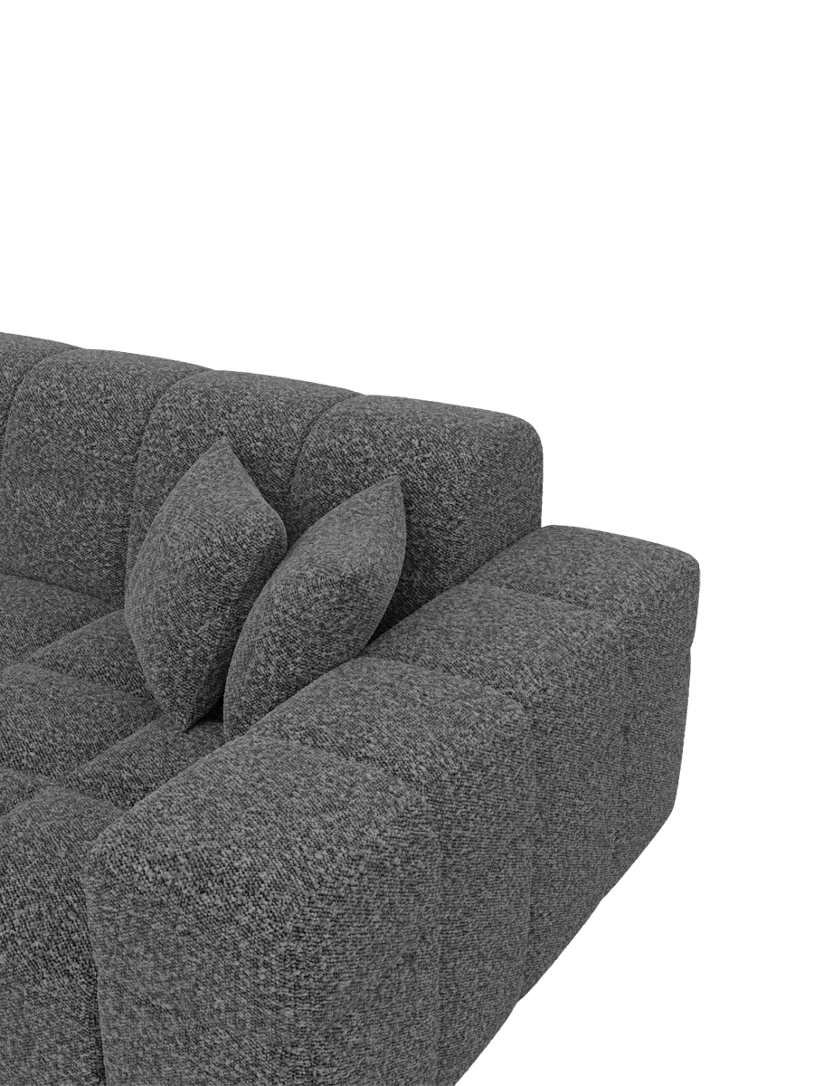 
4-Sitzer Design Sofa „Bloom“ mit Bouclé-Bezug - Bouclé Graphit