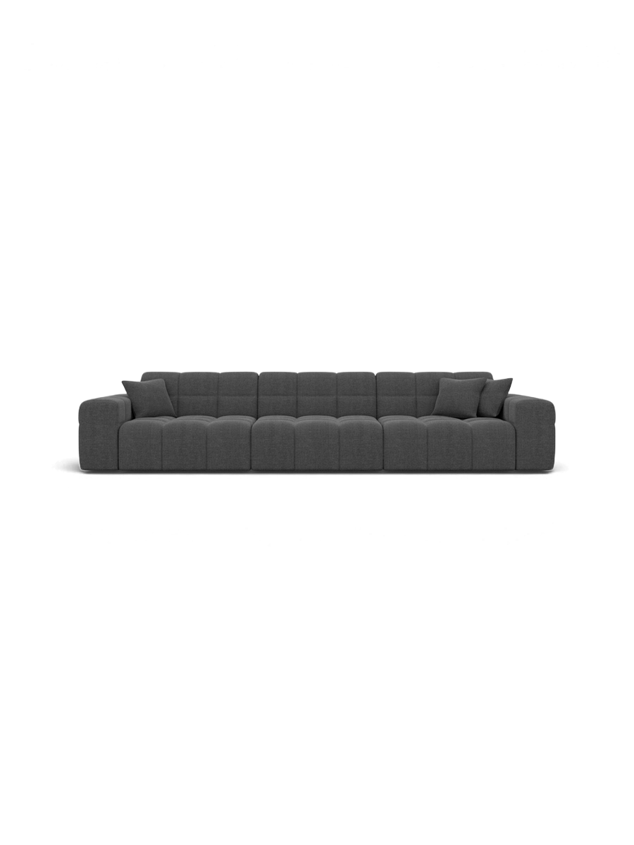 
4-Sitzer Design Sofa „Bloom“ mit Strukturstoff-Bezug - Strukturstoff Anthrazit