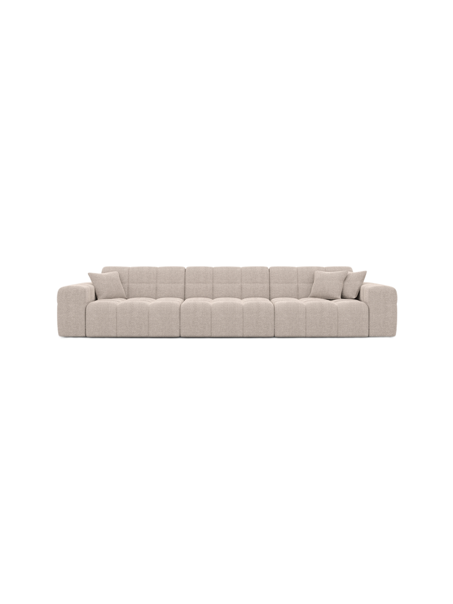 
4-Sitzer Design Sofa „Bloom“ mit Strukturstoff-Bezug - Strukturstoff Anthrazit