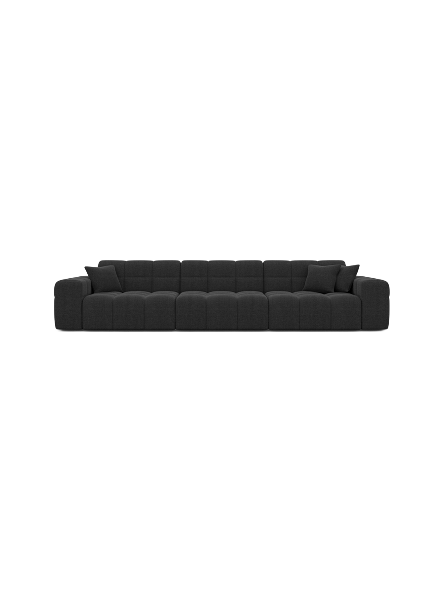 
4-Sitzer Design Sofa „Bloom“ mit Strukturstoff-Bezug - Strukturstoff Anthrazit