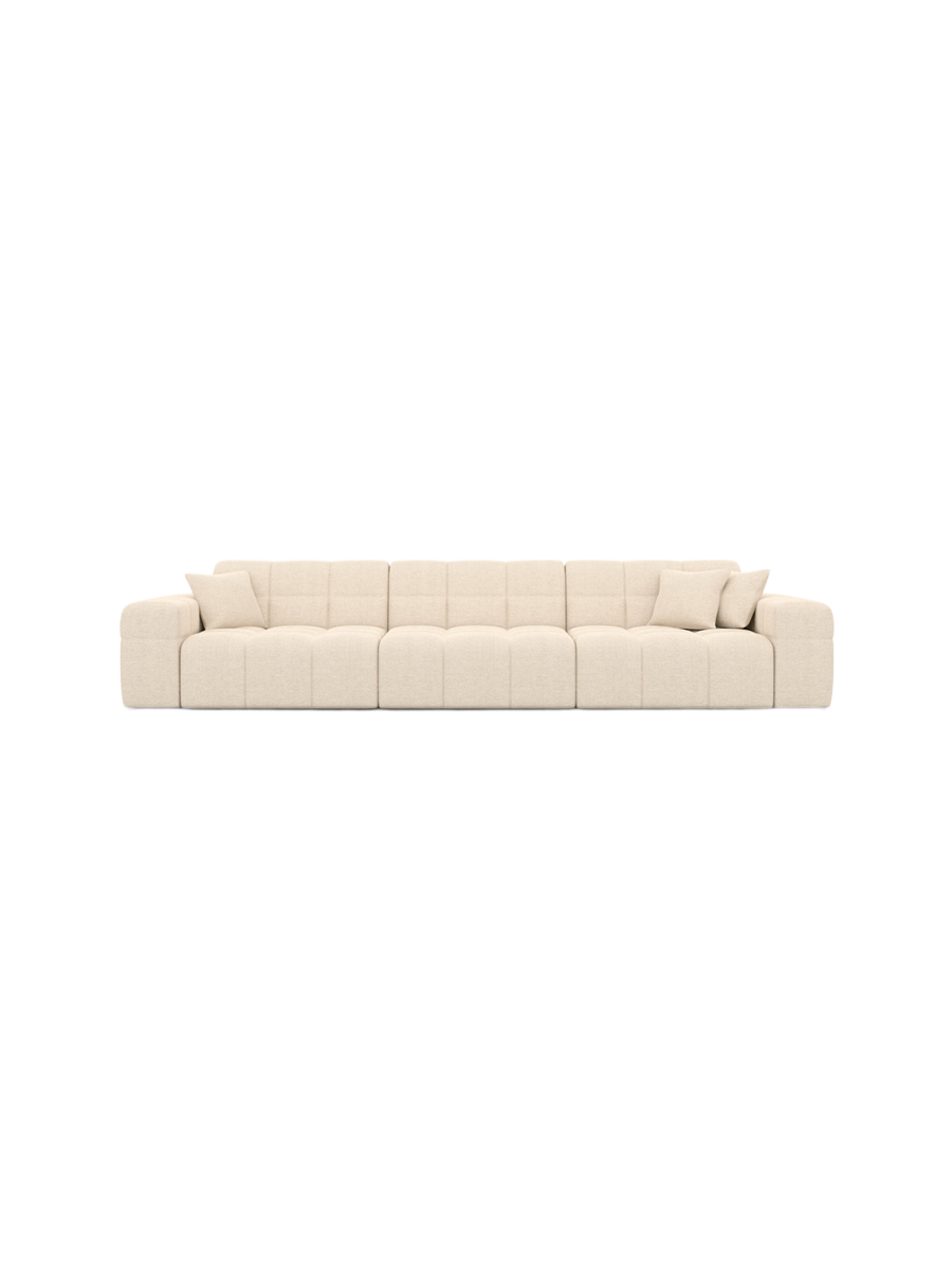 
4-Sitzer Design Sofa „Bloom“ mit Strukturstoff-Bezug - Strukturstoff Anthrazit