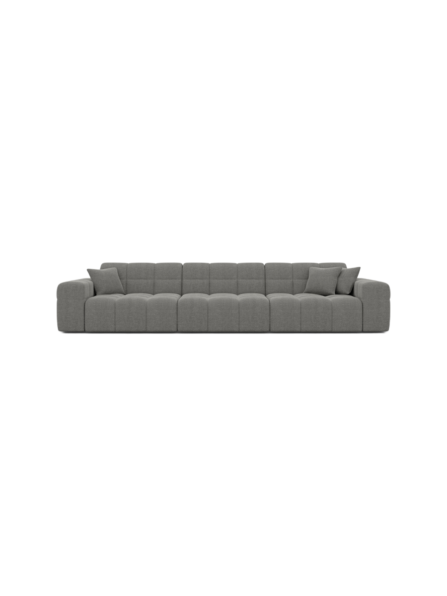 
4-Sitzer Design Sofa „Bloom“ mit Strukturstoff-Bezug - Strukturstoff Anthrazit