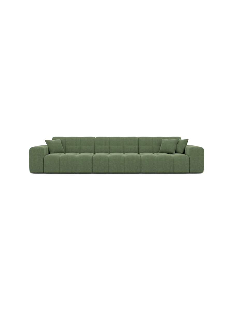 
4-Sitzer Design Sofa „Bloom“ mit Strukturstoff-Bezug - Strukturstoff Anthrazit
