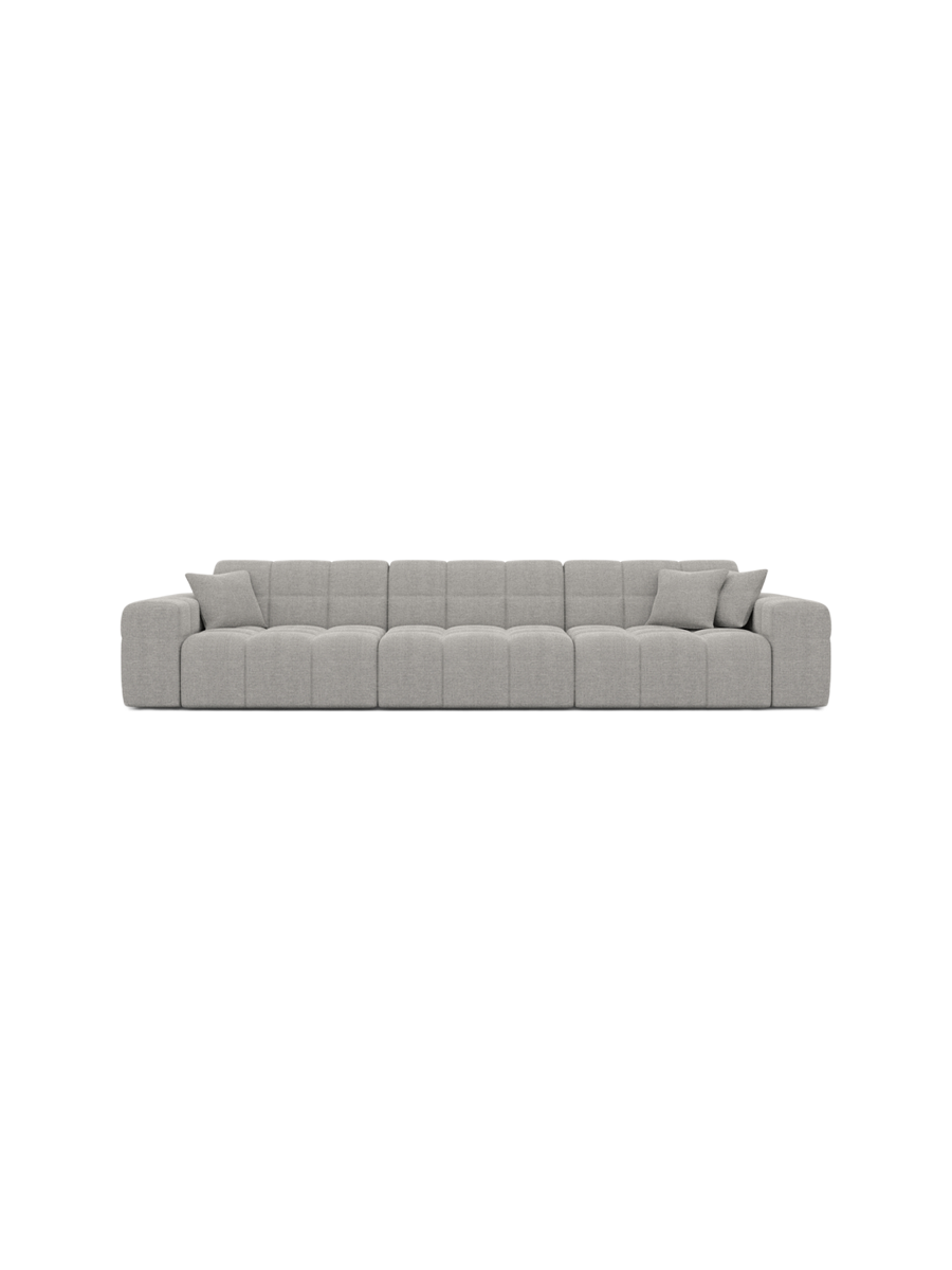 
4-Sitzer Design Sofa „Bloom“ mit Strukturstoff-Bezug - Strukturstoff Anthrazit