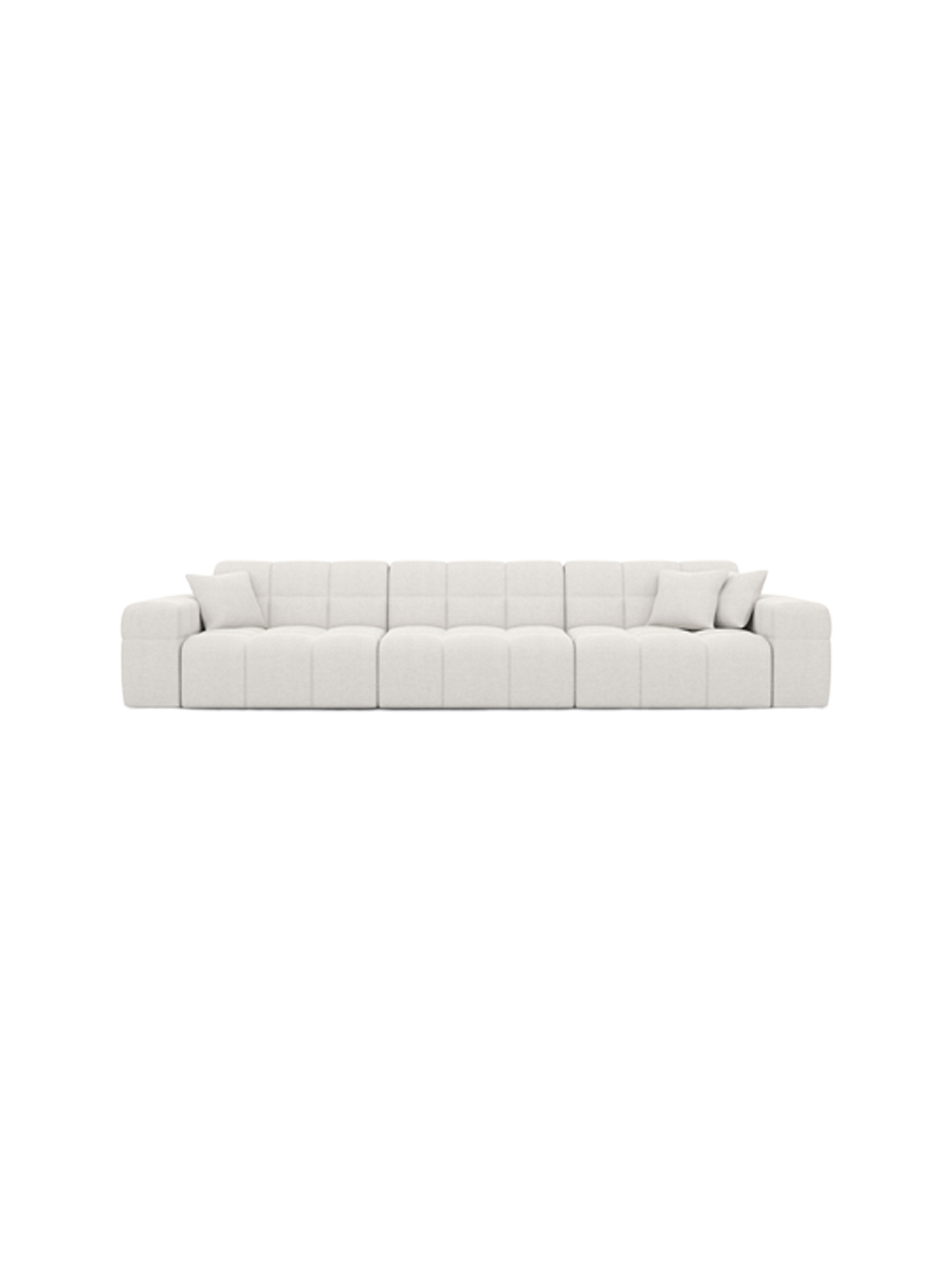 
4-Sitzer Design Sofa „Bloom“ mit Strukturstoff-Bezug - Strukturstoff Anthrazit