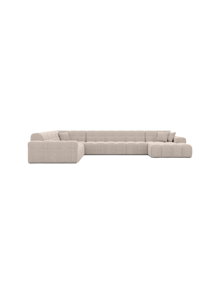 
7-Sitzer Design Panorama-Sofa „Bloom XXL“ mit Strukturstoff-Bezug - Strukturstoff Anthrazit / Lange Seite links