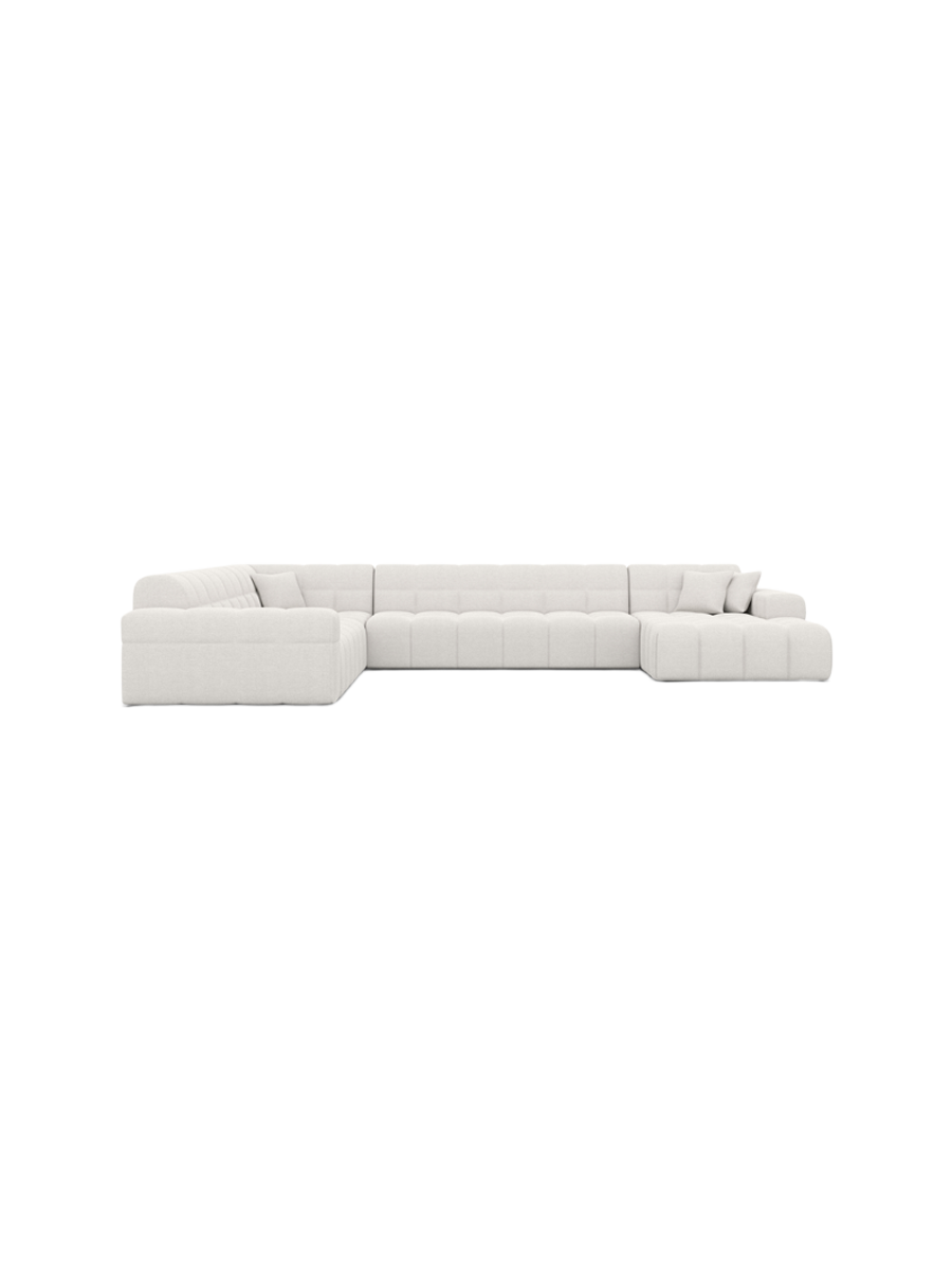 
7-Sitzer Design Panorama-Sofa „Bloom XXL“ mit Strukturstoff-Bezug - Strukturstoff Anthrazit / Lange Seite links
