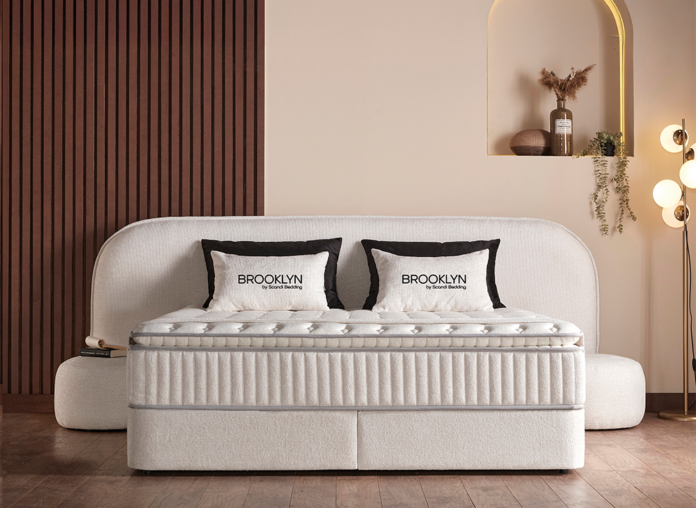 
"Brooklyn" Premium Box Spring Bed including Mattress & Topper - Without accessories / Mattress size: 160 x 200 cm