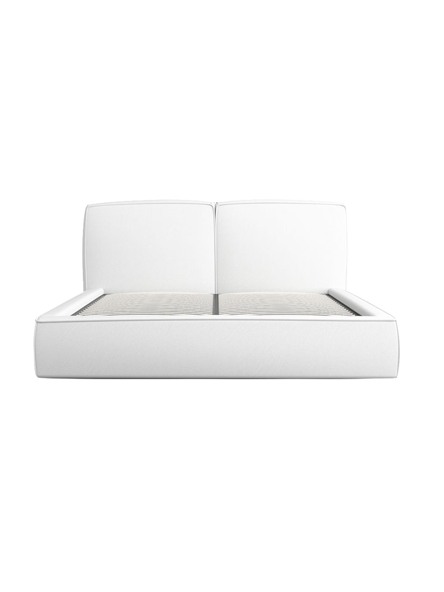 
Design Polsterbett „Zayna“ mit Ablagefach, Kunstleder Weiss - 140 x 200 cm