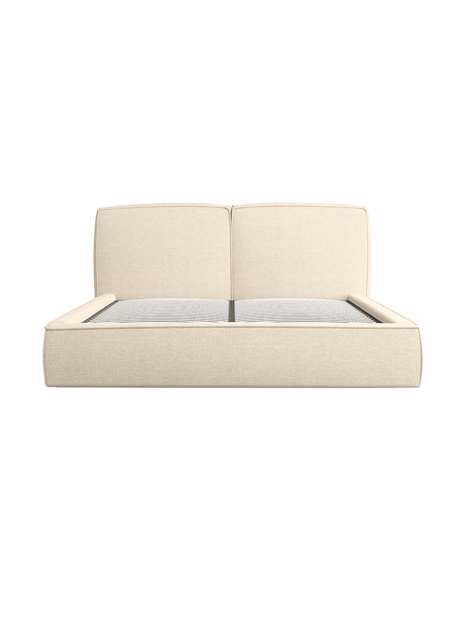 
Design Polsterbett „Zayna“ mit Ablagefach, Webstoff Cream - 140 x 200 cm