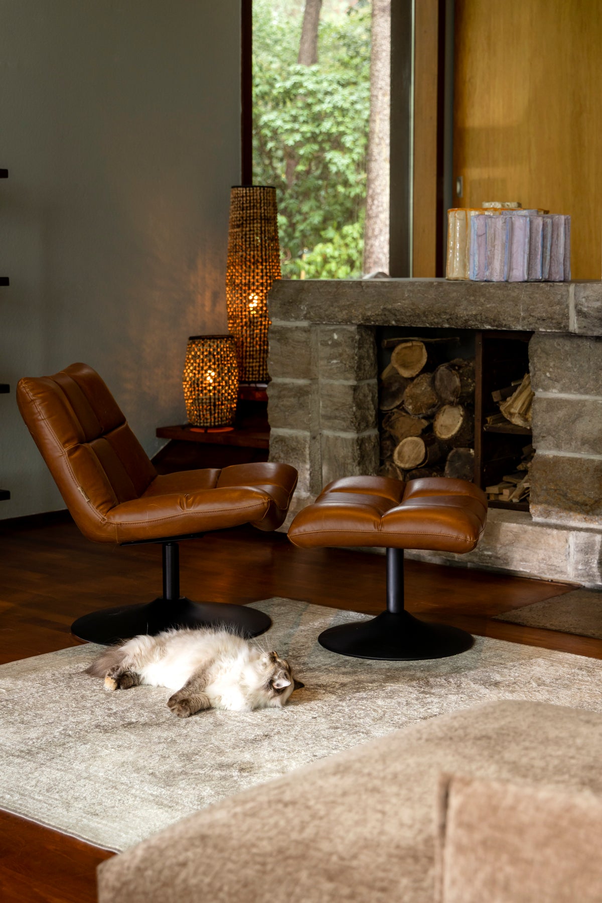 
Poltrona girevole di design «Bar» - Braun Vintage
