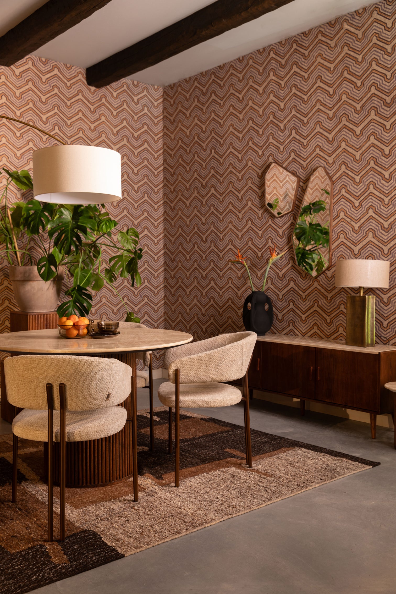
Hand-woven wool rug "Briton", various sizes - Brown / 200 x 300 cm