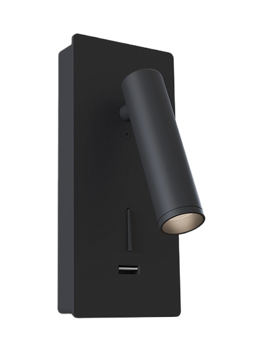 
Rectangular LED Design Wall Lamp "Mirax" - Black