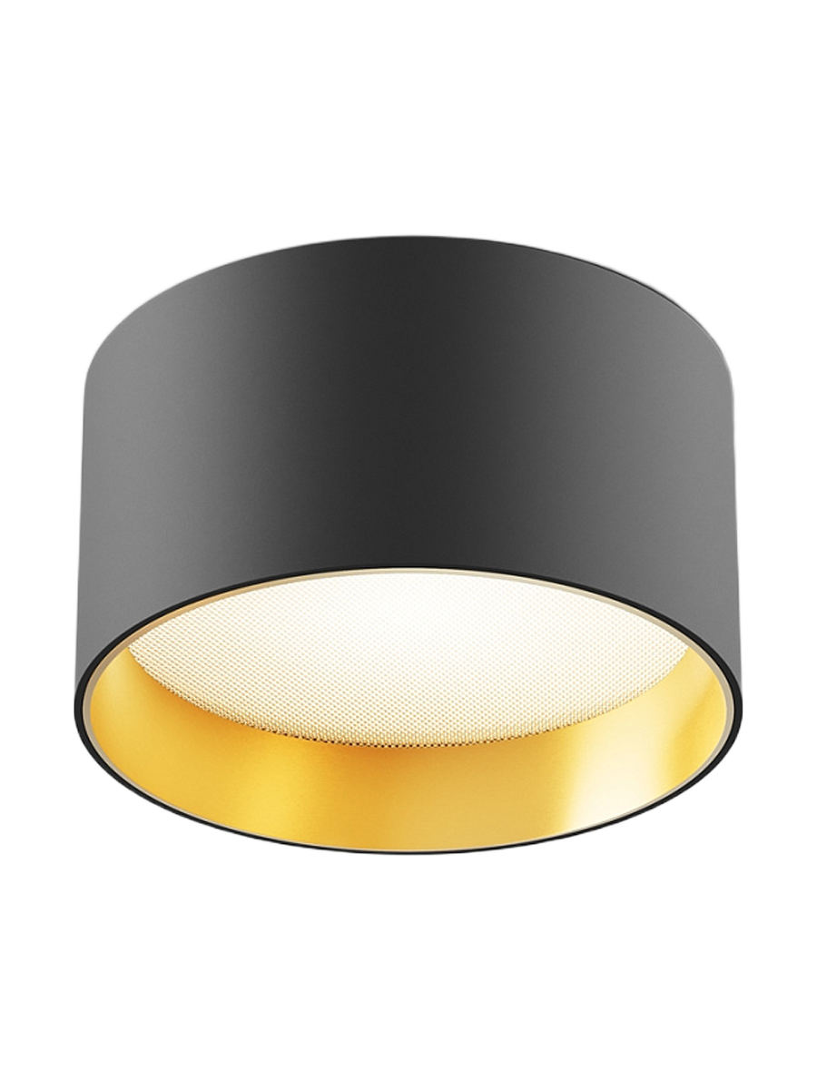 
Plafoniera di design a LED "Vega" - Nero / Ottone / ø 12cm