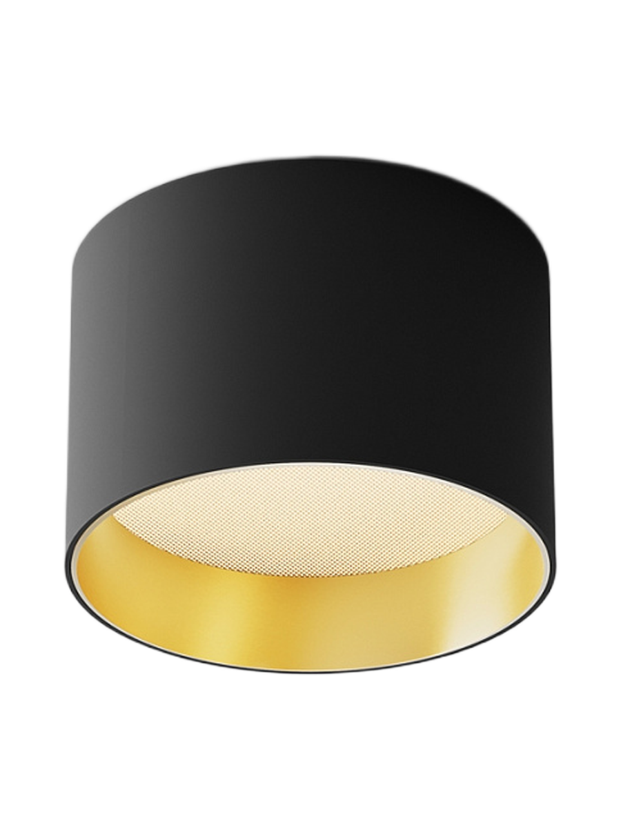
Plafoniera di design a LED "Vega" - Nero / Ottone / ø 9cm
