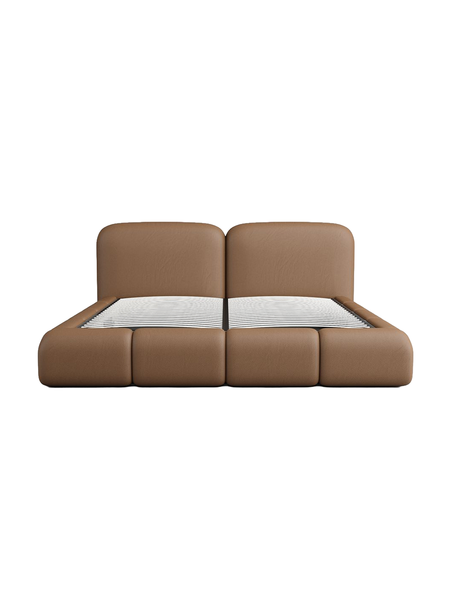 
Design Polsterbett „Mirage“ mit Ablagefach, Kunstleder Choco Brown - 140 x 200 cm
