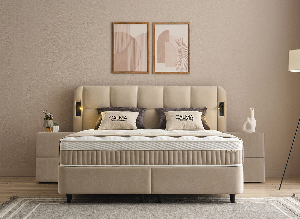 
Premium Box Spring Bed "Calma" incl. Mattress & Topper - Without accessories / Mattress size: 140 x 200 cm