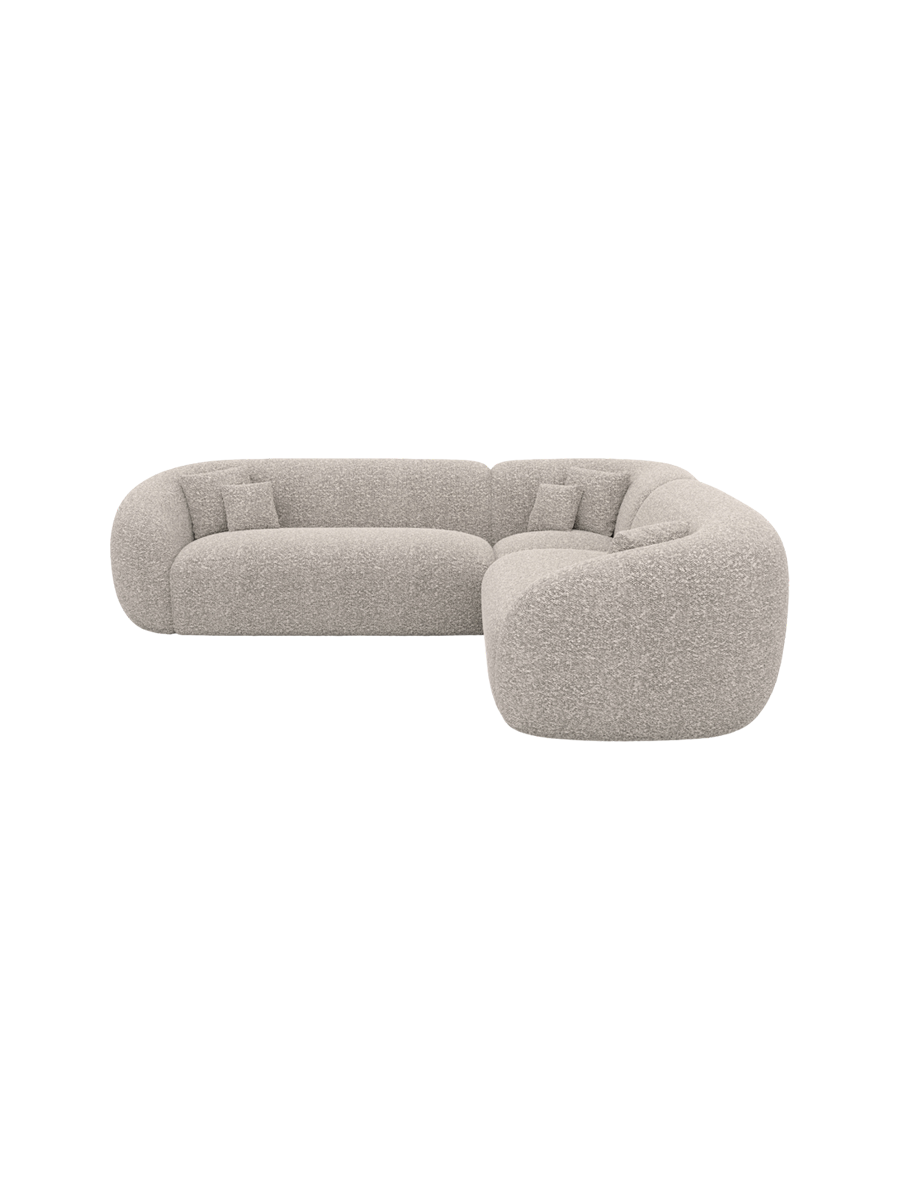 
5-Sitzer Design Ecksofas „Serano“ mit Bouclé-Bezug - Bouclé Graphit