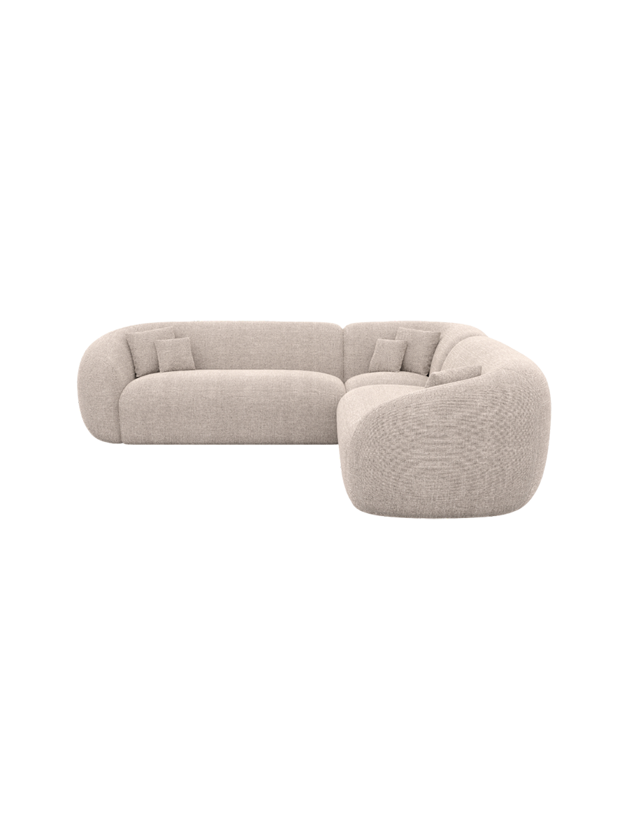 
5-Sitzer Design Ecksofa „Serano“ mit Strukturstoff-Bezug - Strukturstoff Anthrazit