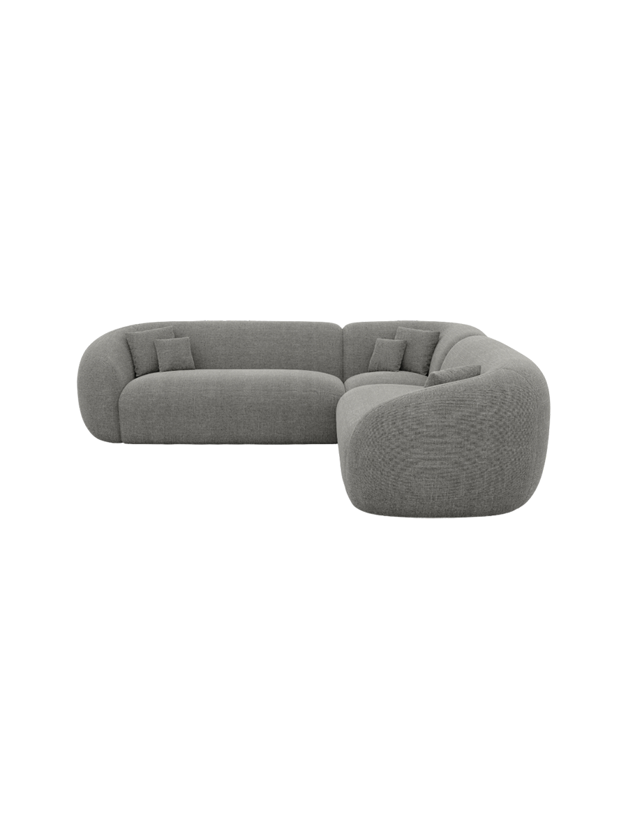 
5-Sitzer Design Ecksofa „Serano“ mit Strukturstoff-Bezug - Strukturstoff Anthrazit