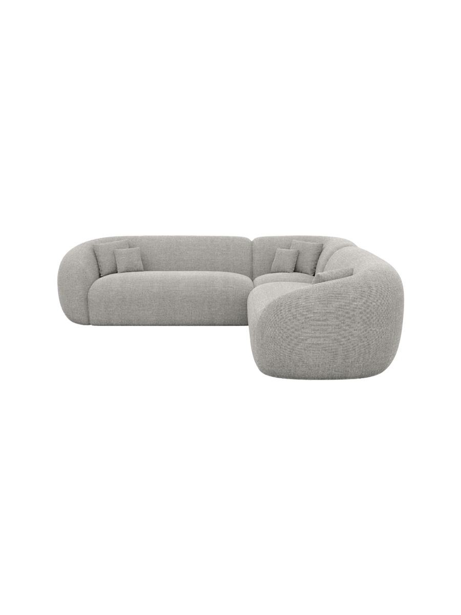 
5-Sitzer Design Ecksofa „Serano“ mit Strukturstoff-Bezug - Strukturstoff Anthrazit