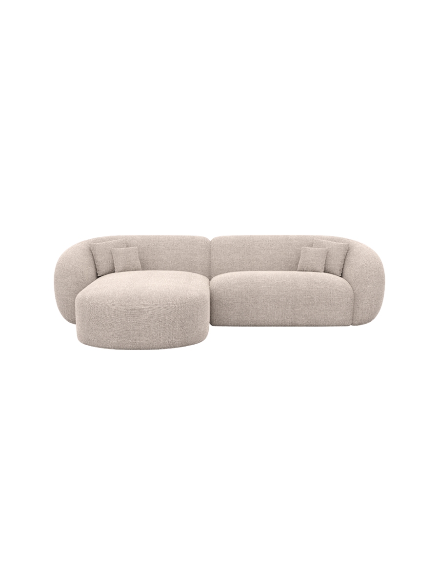 
4-Sitzer Design Ecksofa „Serano“ mit Strukturstoff-Bezug - Strukturstoff Anthrazit / Eckteil links