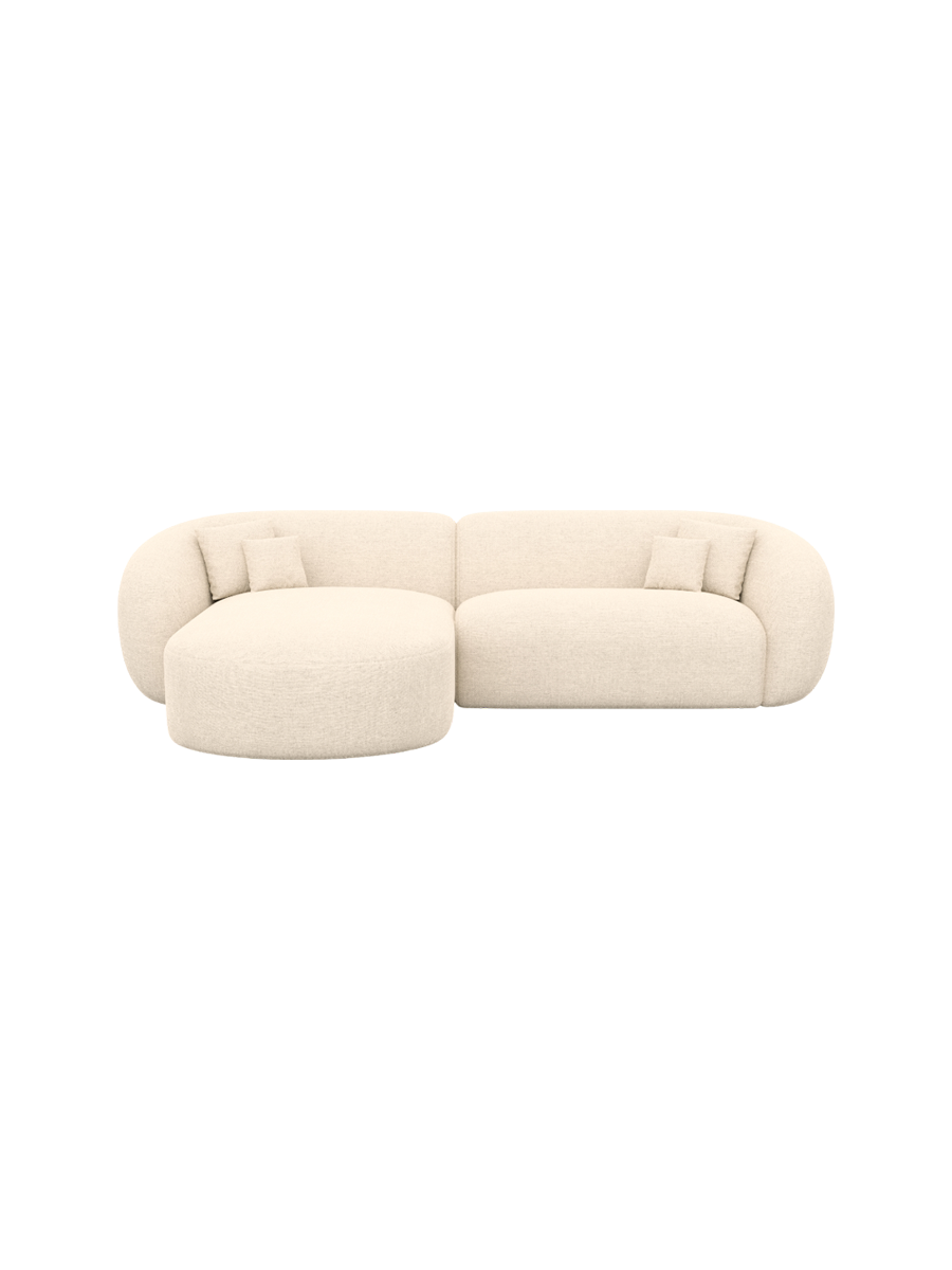 
4-Sitzer Design Ecksofa „Serano“ mit Strukturstoff-Bezug - Strukturstoff Anthrazit / Eckteil links