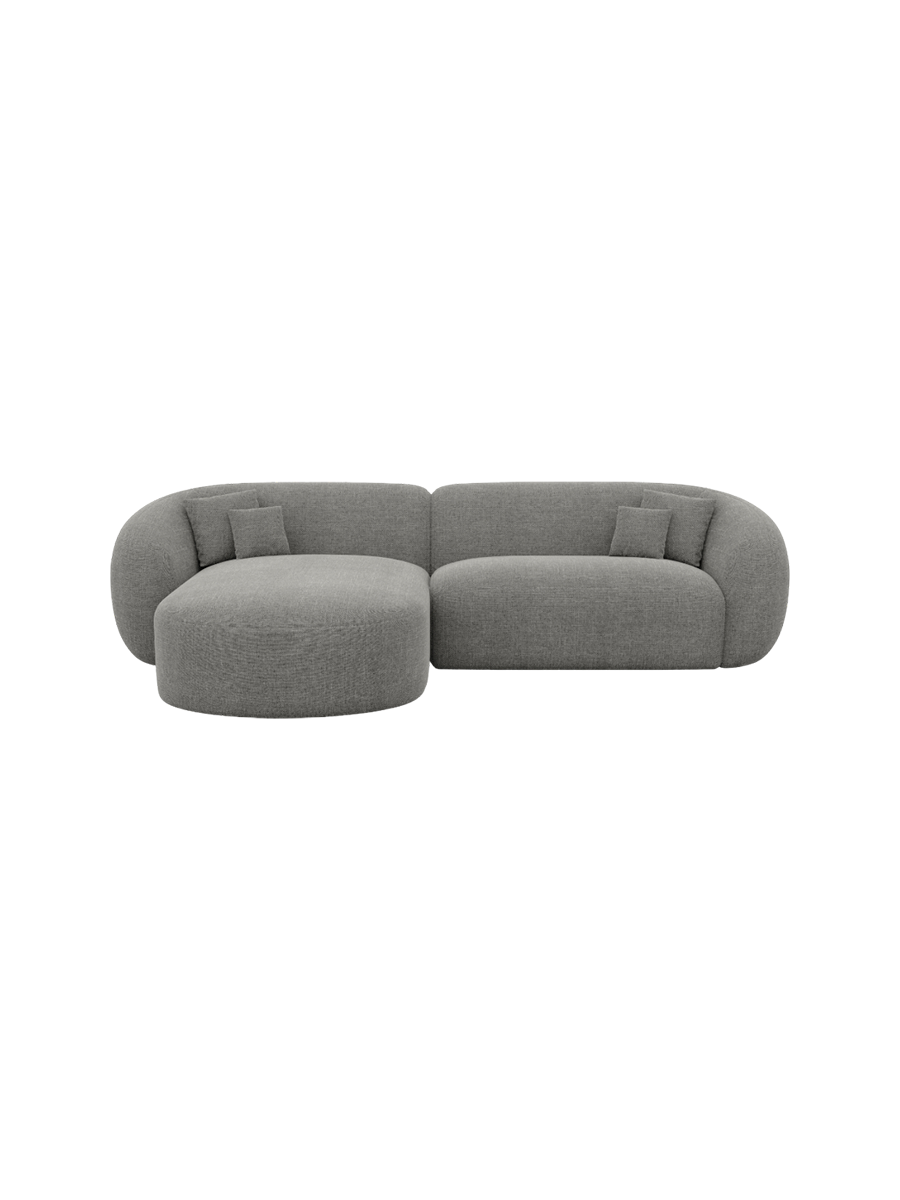 
4-Sitzer Design Ecksofa „Serano“ mit Strukturstoff-Bezug - Strukturstoff Anthrazit / Eckteil links