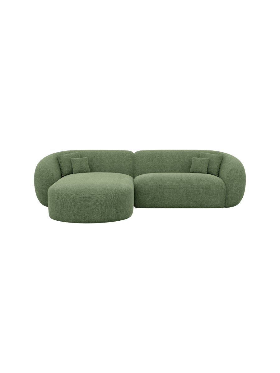
4-Sitzer Design Ecksofa „Serano“ mit Strukturstoff-Bezug - Strukturstoff Anthrazit / Eckteil links